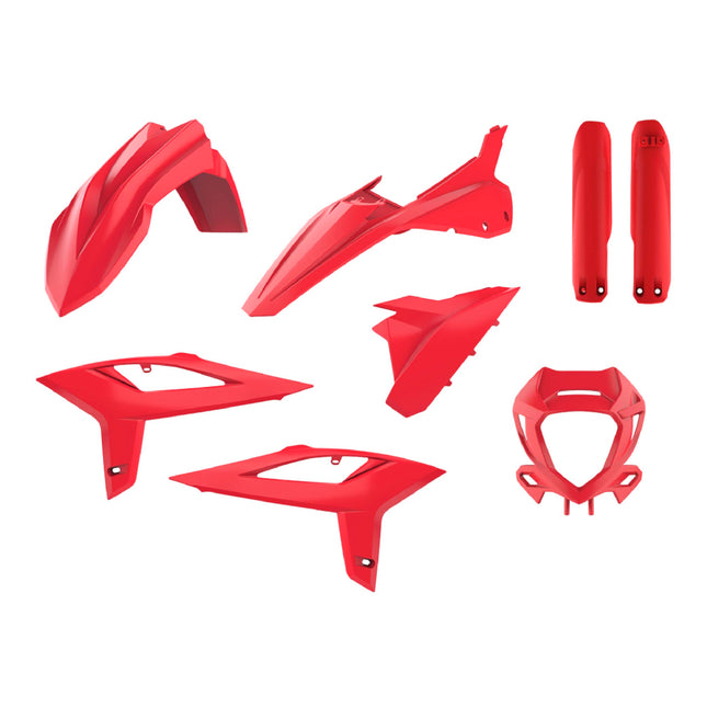 Polisport Motocross (MX) Replica Plastic Kit for BETA RR 2T & 4T (2020-2022) Dirt Bike – OEM Quality, Durable, Flexible & Perfect Fit – Red