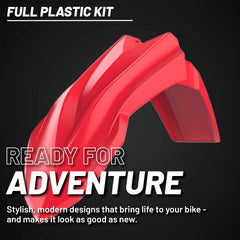 Polisport Motocross (MX) Replica Plastic Kit for BETA RR 2T & 4T (2020-2022) Dirt Bike – OEM Quality, Durable, Flexible & Perfect Fit – Red