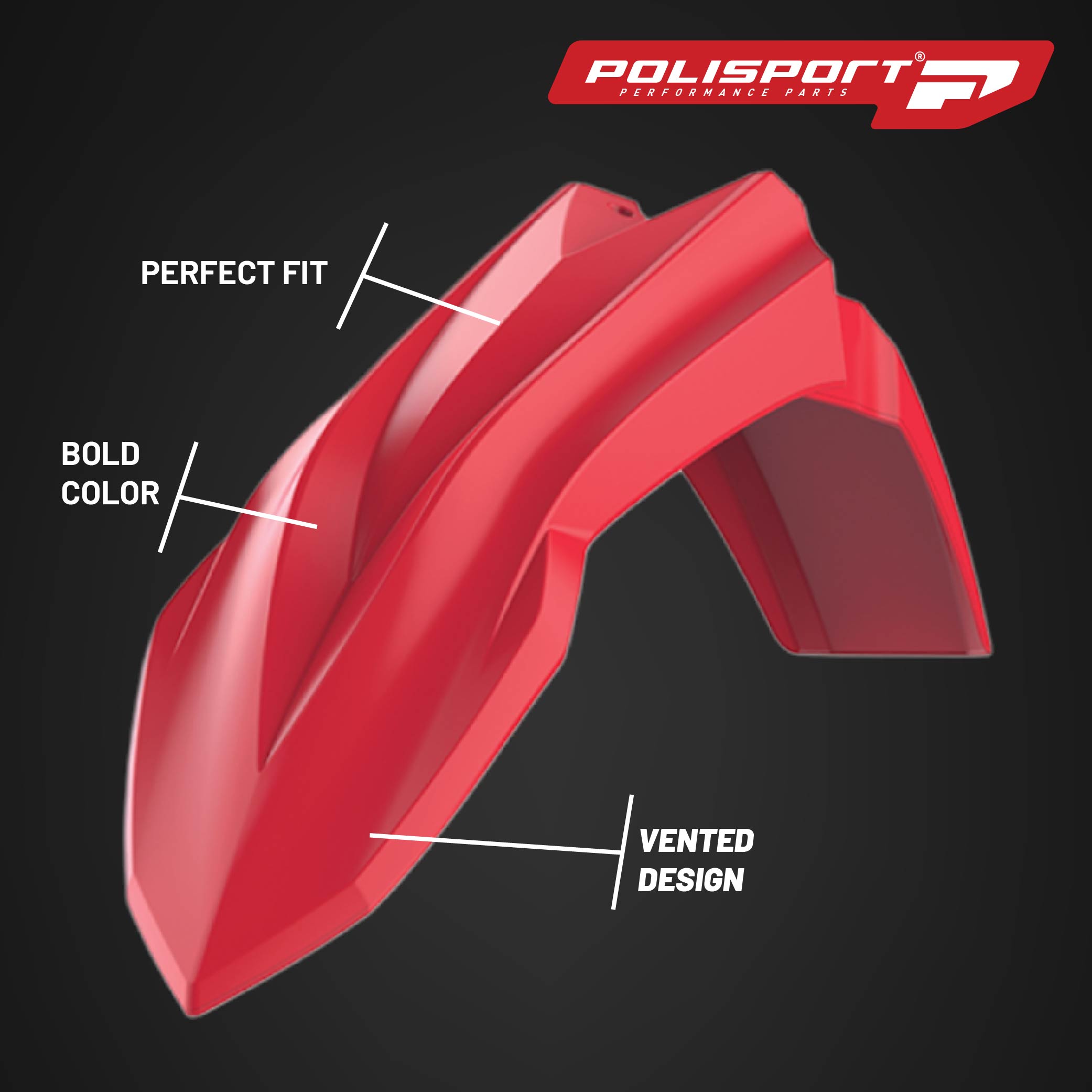 Polisport Motocross (MX) Replica Plastic Kit for BETA RR 2T & 4T (2020-2022) Dirt Bike – OEM Quality, Durable, Flexible & Perfect Fit – Red