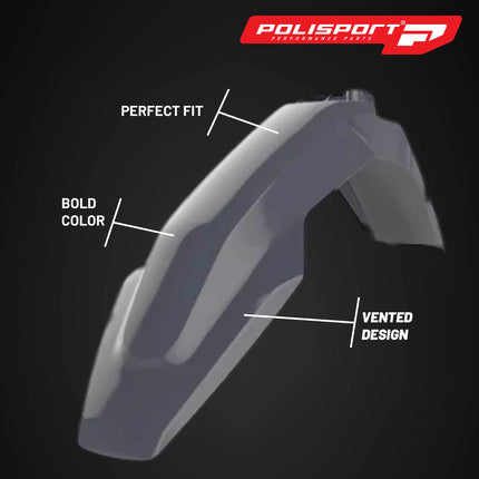 Polisport Motocross (MX) Replica Plastic Kit for Husqvarna TC/FC (2019-22) Dirt Bike – OEM Quality, Durable, Flexible & Perfect Fit – Nardo Grey