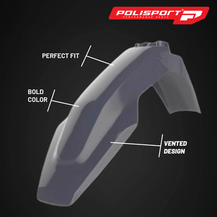 Polisport Motocross (MX) Replica Plastic Kit for Husqvarna TE & FE (2020–2023) Dirt Bike – OEM Quality, Durable, Flexible & Perfect Fit – Nardo Grey