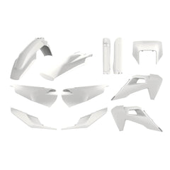 Polisport Motocross (MX) Replica Plastic Kit for Husqvarna TE & FE (2020-2023) Dirt Bike – OEM Quality, Durable, Flexible & Perfect Fit – White