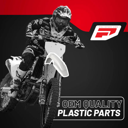 Polisport Motocross (MX) Replica Plastic Kit for Husqvarna TE & FE (2020-2023) Dirt Bike – OEM Quality, Durable, Flexible & Perfect Fit – White