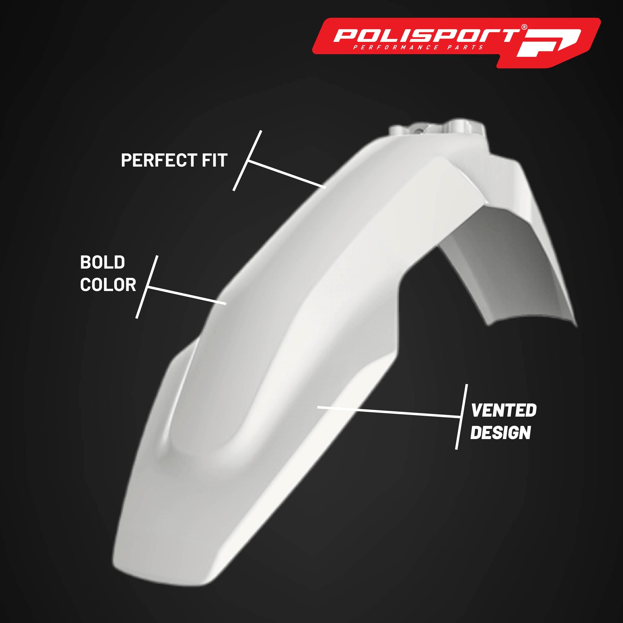 Polisport Motocross (MX) Replica Plastic Kit for Husqvarna TE & FE (2020-2023) Dirt Bike – OEM Quality, Durable, Flexible & Perfect Fit – White