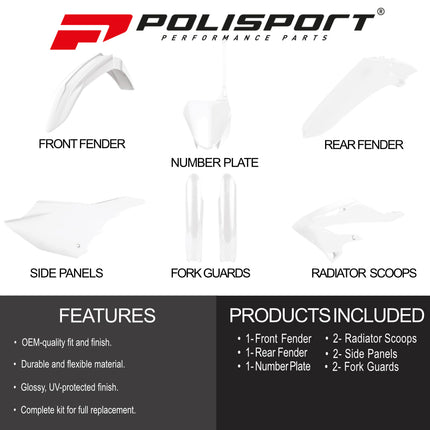 Polisport Motocross (MX) Restyling Kit for Yamaha YZ 125/250 (2002-22) Dirt Bike