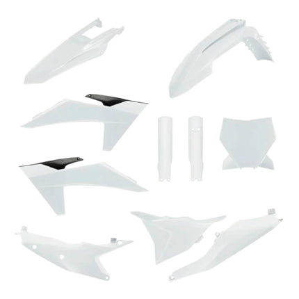 Polisport Motocross (MX) Replica Plastic Kit for KTM SX/XC (2023-2024) Dirt Bike – OEM Quality, Durable, Flexible & Perfect Fit – White