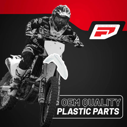 Polisport Motocross (MX) Replica Plastic Kit for KTM SX/XC (2023-2024) Dirt Bike – OEM Quality, Durable, Flexible & Perfect Fit – White
