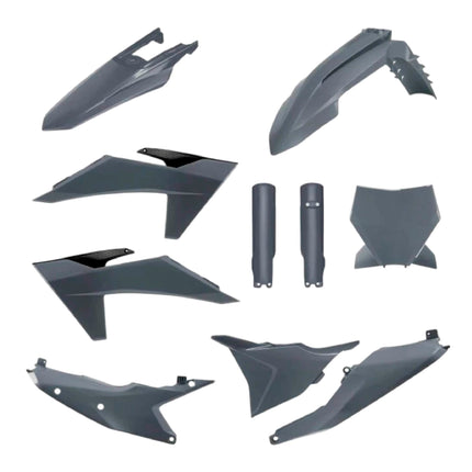 Polisport Motocross (MX) Replica Plastic Kit for KTM SXF, XC, XCF (2022-24) Dirt Bike – OEM Quality, Durable, Flexible & Perfect Fit – Grey