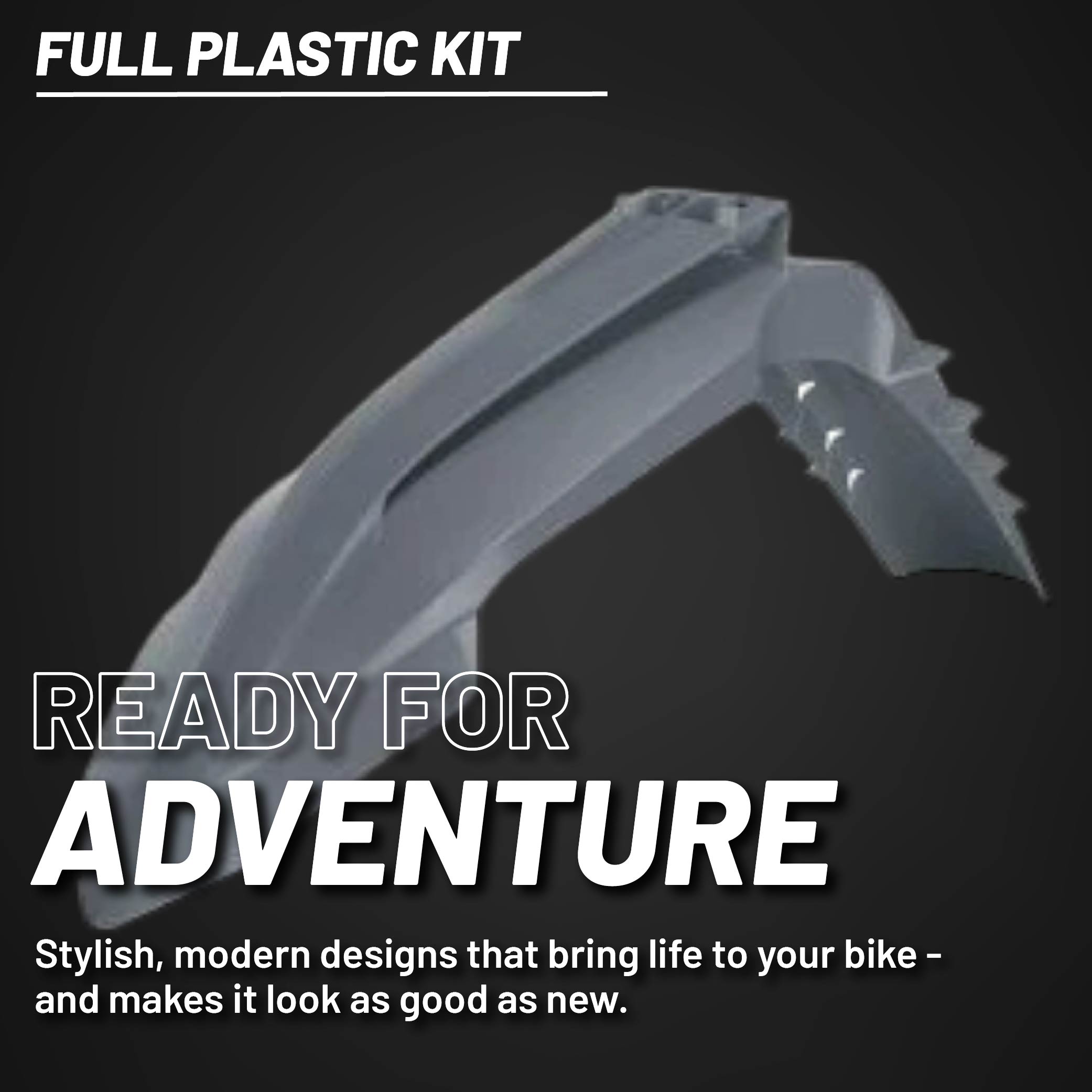 Polisport Motocross (MX) Replica Plastic Kit for KTM SXF, XC, XCF (2022-24) Dirt Bike – OEM Quality, Durable, Flexible & Perfect Fit – White