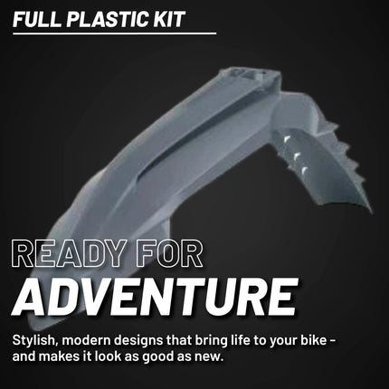 Polisport Motocross (MX) Replica Plastic Kit for KTM SXF, XC, XCF (2022-24) Dirt Bike – OEM Quality, Durable, Flexible & Perfect Fit – Grey