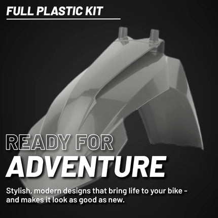 Polisport Motocross (MX) Replica Plastic Kit for KTM SX65 (2016-2023) Dirt Bike – OEM Quality, Durable, Flexible & Perfect Fit – Nardo Grey
