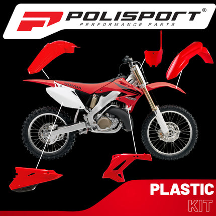 Polisport Motocross (MX) Restyling Kit for Honda CR 125R/250R (2002-07) Dirt Bike – OEM Quality, Durable, Flexible & Perfect Fit – Red
