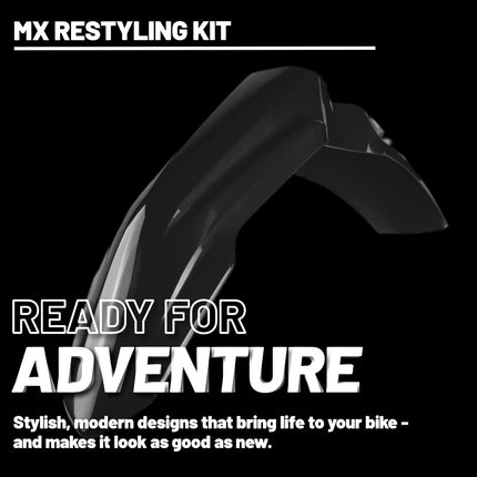 Polisport Motocross (MX) Restyling Kit for Honda CR 125R/250R (2002-07) Dirt Bike – OEM Quality, Durable, Flexible & Perfect Fit – Black