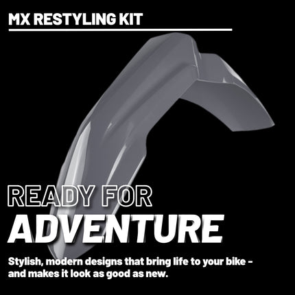 Polisport Motocross (MX) Restyling Kit for Honda CR 125R/250R (2002-07) Dirt Bike – OEM Quality, Durable, Flexible & Perfect Fit – Nardo Grey