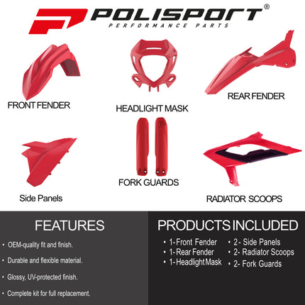 Polisport Motocross (MX) Replica Plastic Enduro Kit for Beta RR 2T/4T (2023-24) Dirt Bike