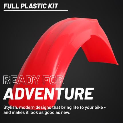 Polisport MX Plastic Kit for Honda CR 125R (1991-1992) Dirt Bike, OEM, Red/White