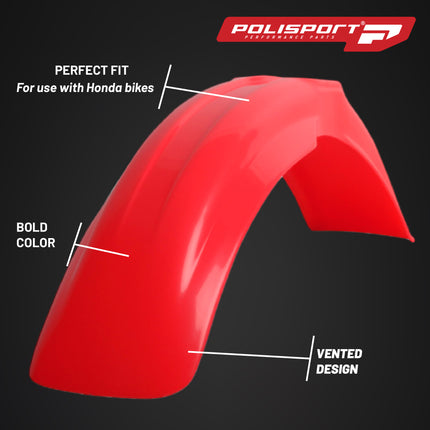 Polisport MX Plastic Kit for Honda CR 125R (1991-1992) Dirt Bike, OEM, Red/White