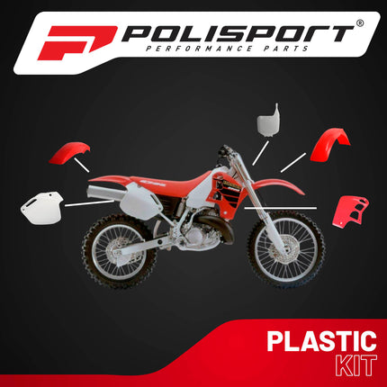 Polisport MX Plastic Kit for Honda CR 500 (1995-2000) Dirt Bike, OEM, Red/White
