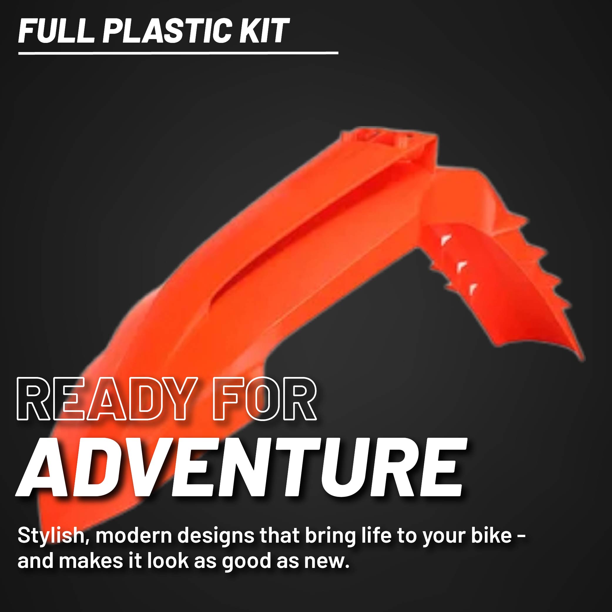 Polisport Motocross (MX) Replica Plastic Kit for KTM SX/SX-F & XC/XC-F (2023–2024) Dirt Bike – OEM Quality, Durable, Flexible & Perfect Fit – Orange