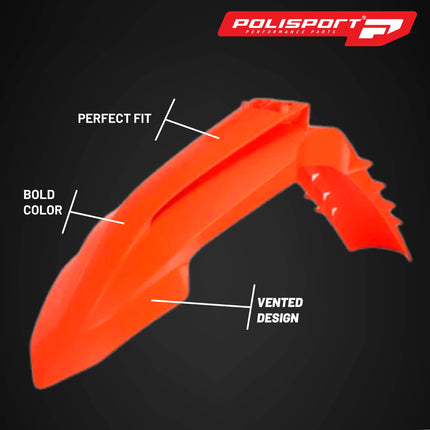 Polisport Motocross (MX) Replica Plastic Kit for KTM SX/SX-F & XC/XC-F (2023–2024) Dirt Bike – OEM Quality, Durable, Flexible & Perfect Fit – Orange