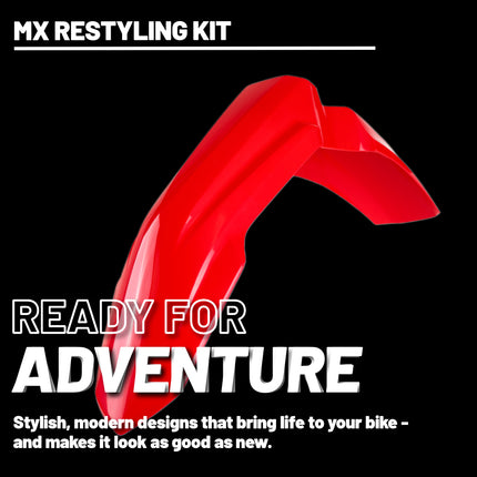 Polisport Motocross (MX) Restyling Kit for Honda CR 125R/250R (2000-01) Dirt Bike – OEM Quality, Durable, Flexible & Perfect Fit – Red