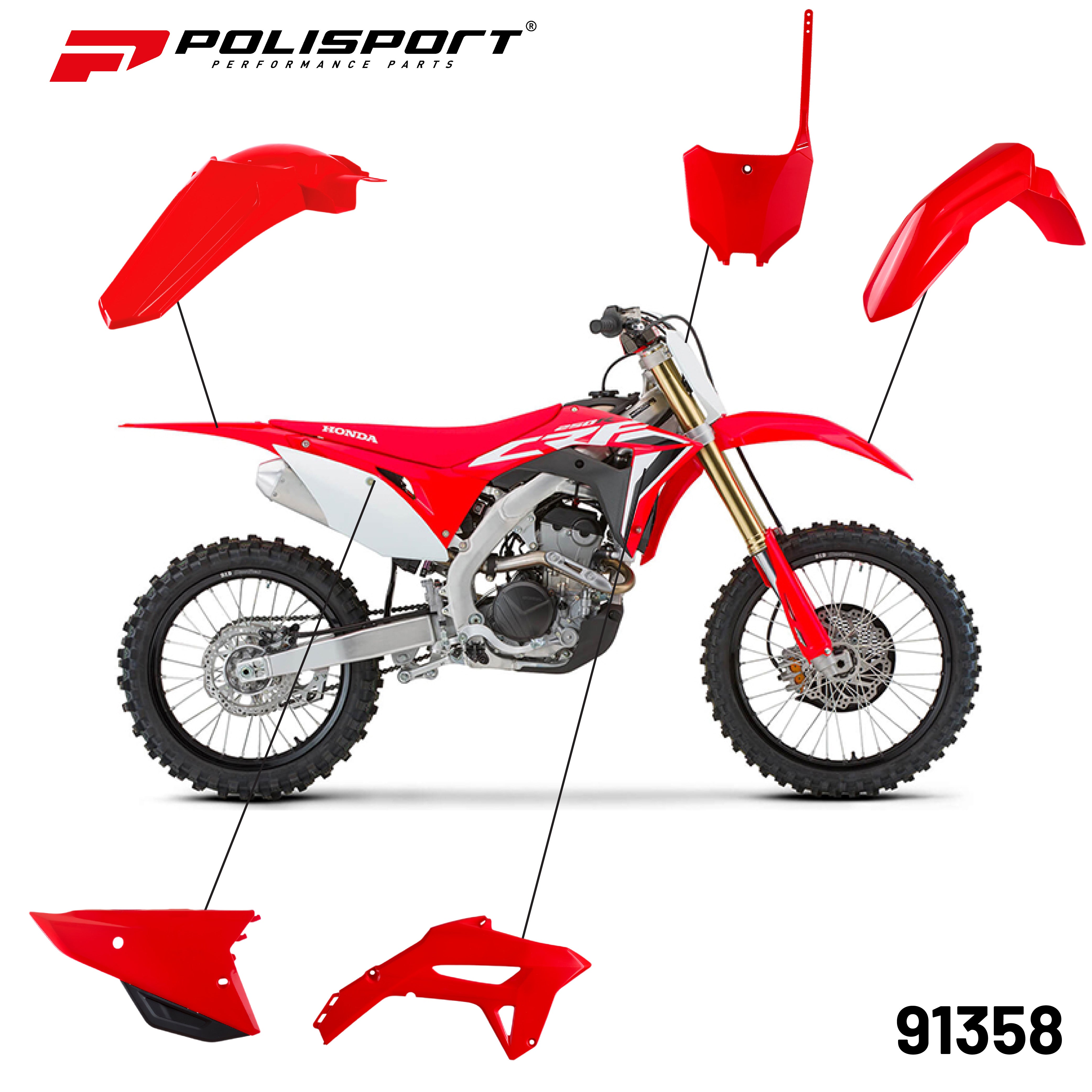 Polisport Kit Honda restyling CR125/250(00-01) CRF(22) style