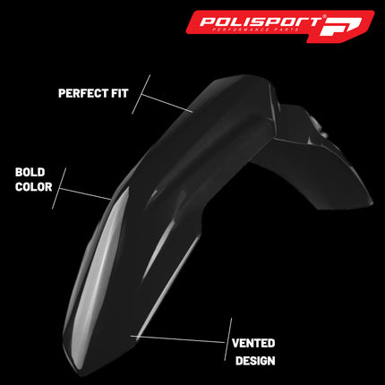 Polisport Motocross (MX) Restyling Kit for Honda CR 125R/250R (2000-01) Dirt Bike – OEM Quality, Durable, Flexible & Perfect Fit – Black