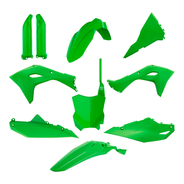 Polisport Motocross (MX) Replica Plastic Kit for Kawasaki KX 450 (2024-2025) Dirt Bike – OEM Quality, Durable, Flexible & Perfect Fit – Green