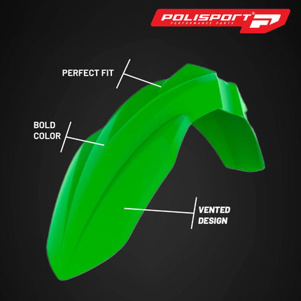 Polisport Motocross (MX) Replica Plastic Kit for Kawasaki KX 450 (2024-2025) Dirt Bike – OEM Quality, Durable, Flexible & Perfect Fit – Green
