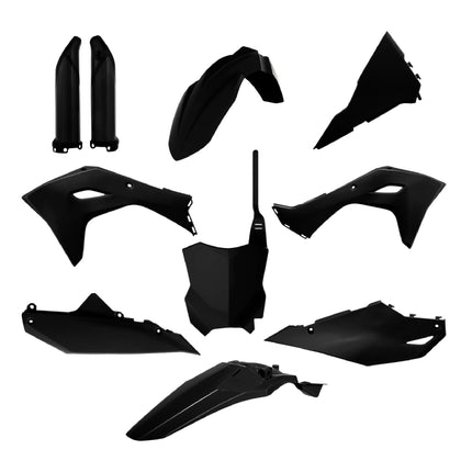Polisport Motocross (MX) Replica Plastic Kit for Kawasaki KX 450 (2024-25) Dirt Bike – OEM Quality, Durable, Flexible & Perfect Fit – Black