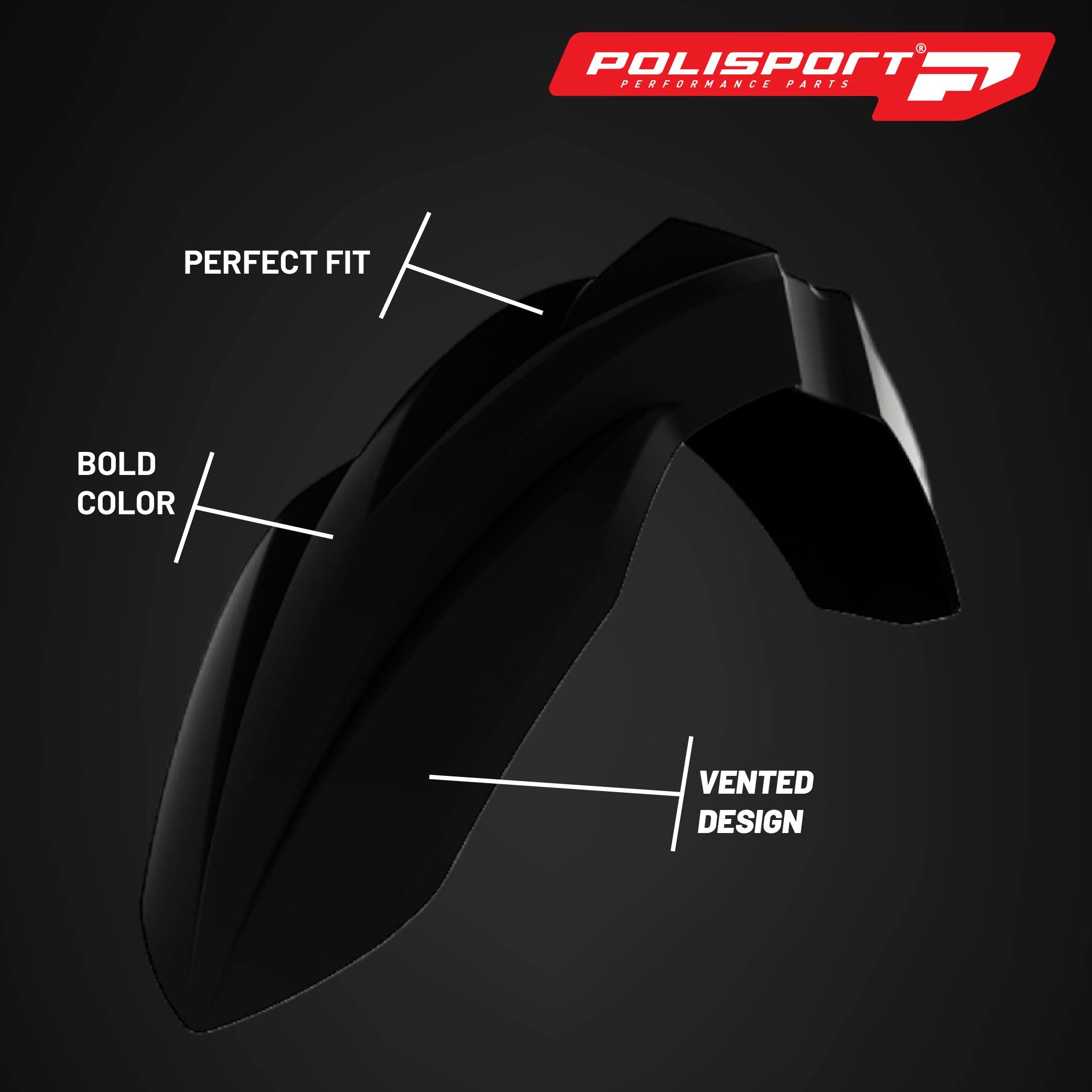 Polisport Motocross (MX) Replica Plastic Kit for Kawasaki KX 450 (2024-25) Dirt Bike – OEM Quality, Durable, Flexible & Perfect Fit – Black