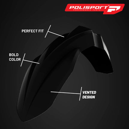 Polisport Motocross (MX) Replica Plastic Kit for Kawasaki KX 450 (2024-25) Dirt Bike – OEM Quality, Durable, Flexible & Perfect Fit – Black