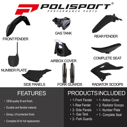 Polisport Motocross (MX) Restyling Kit for Yamaha YZ 125/250 (2002-2021) Dirt Bike