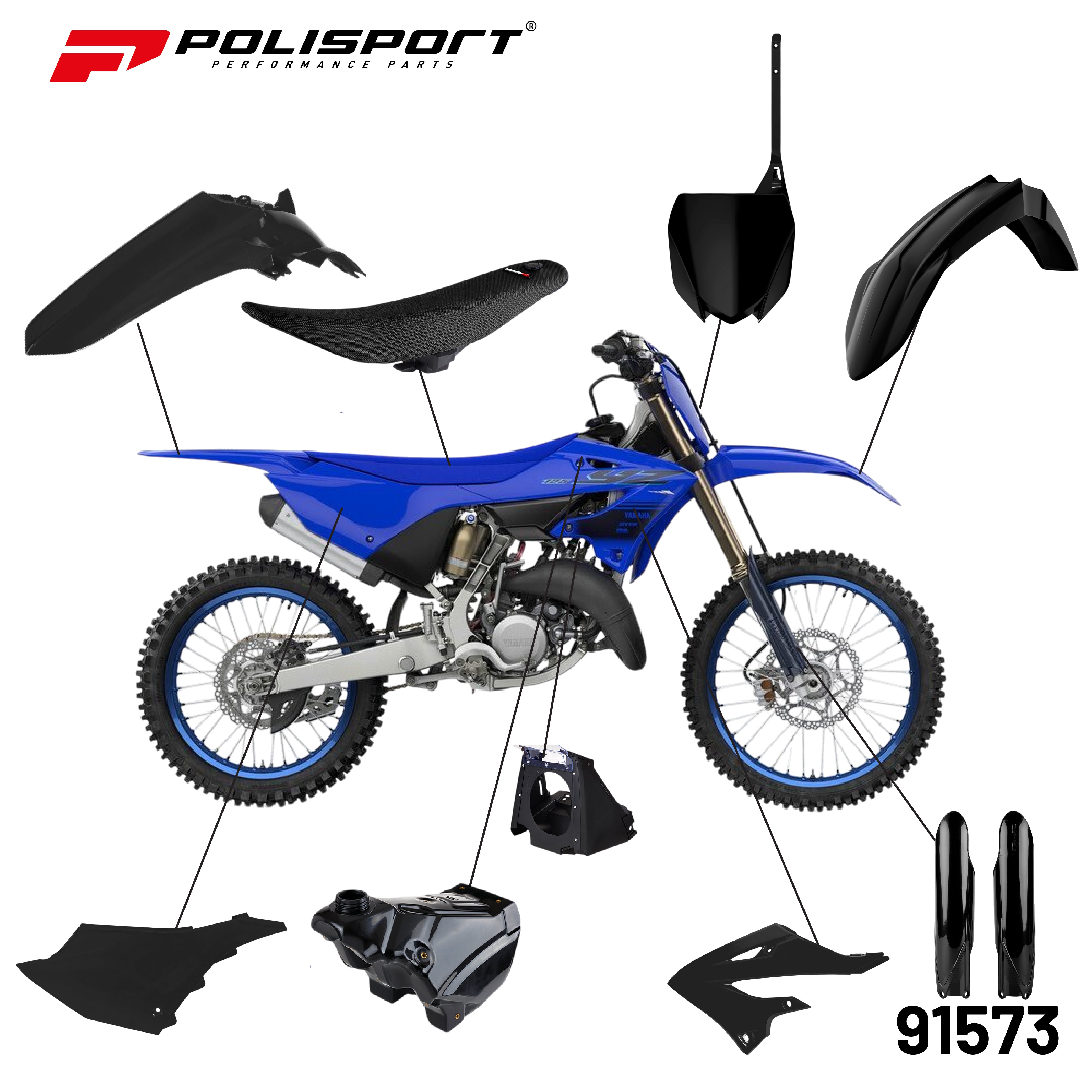 Polisport Yamaha MX Restyling KIT YZ125/250 (2002>2021) 22'Style