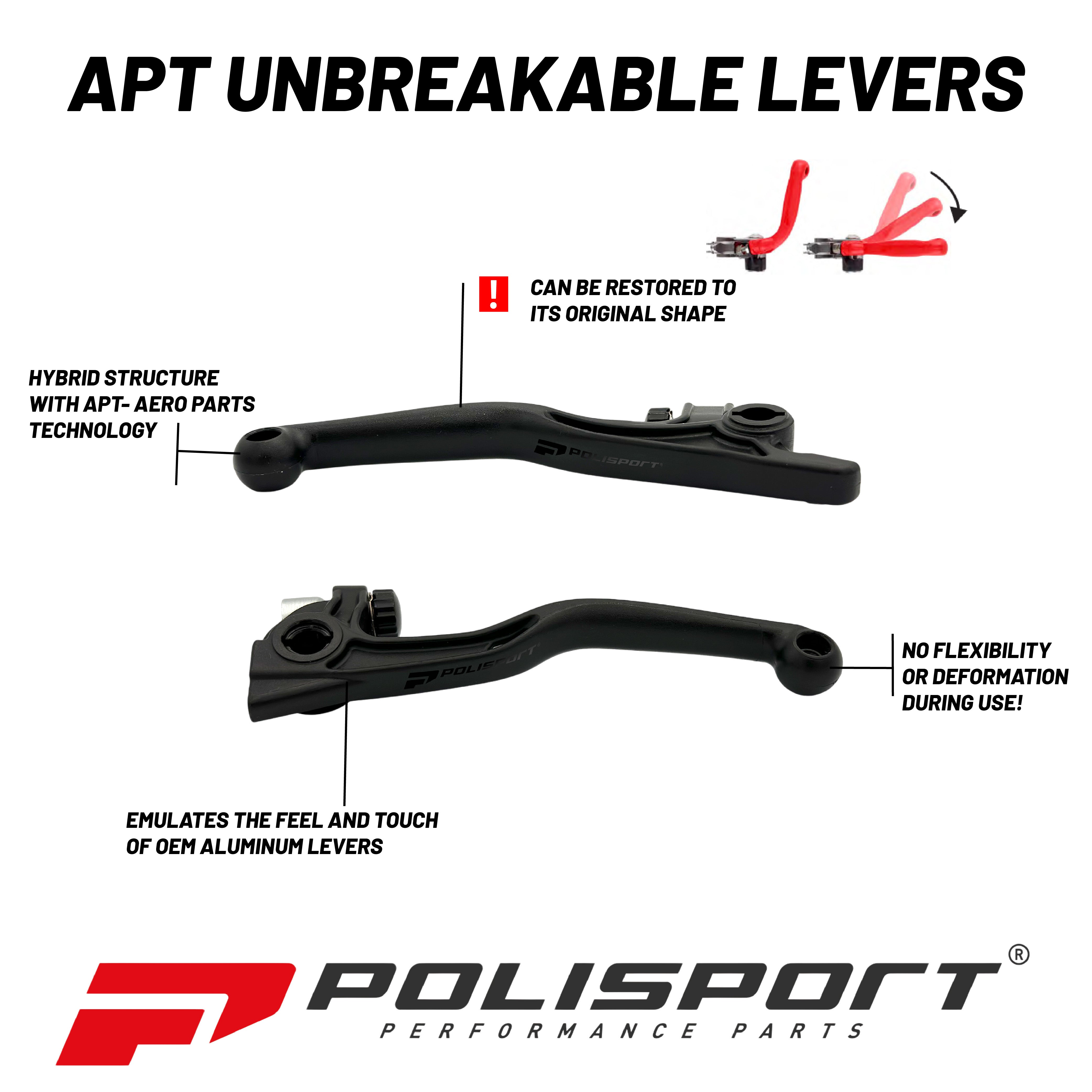 Polisport APT Levers Kit Brembo KTM SX/EXC/SX-F/EXC-F Husq TC/FC/TE/FE Sherco SE-R/SEF-R GG MC/MC-F