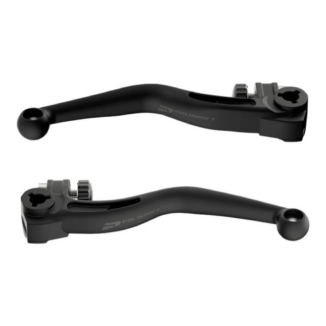 Polisport APT Unbreakable Levers Kit - Fits: Husqvarna TE/FE, GasGas MC/EC/EX (2021-2024) - Motocross (MX/Enduro) Brake/Clutch Levers, Durable Composite, OEM Shape, Easy Install, Black