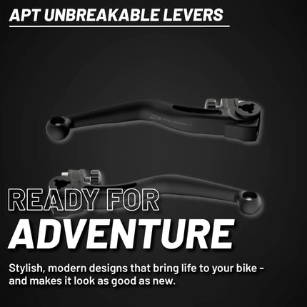 Polisport APT Unbreakable Levers Kit - Fits: Husqvarna TE/FE, GasGas MC/EC/EX (2021-2024) - Motocross (MX/Enduro) Brake/Clutch Levers, Durable Composite, OEM Shape, Easy Install, Black