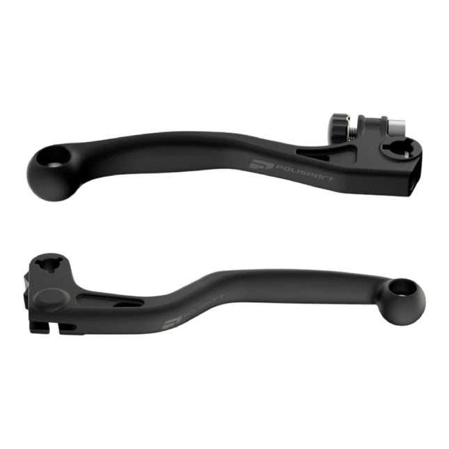 Polisport  APT Unbreakable Levers Kit - Fits: Honda CR125R/CR250R (2004-2007) Motocross (MX/Enduro), OEM Shape, APT Composite, Stainless Strip, CNC Adapter, Bendable Design, Easy Install, Black