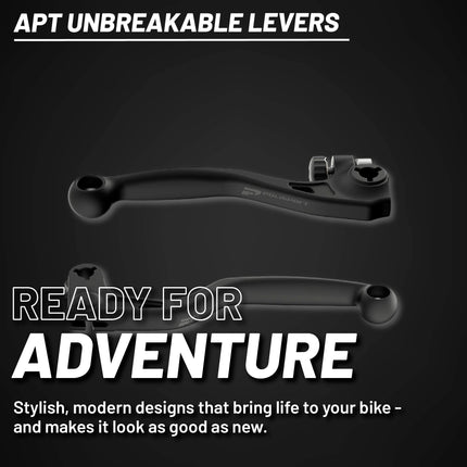 Polisport  APT Unbreakable Levers Kit - Fits: Honda CRF 250R/250RX/450R/450RX (2007-2025) Motocross (MX/Enduro) Brake/Clutch Levers, Durable Composite, OEM Shape, Easy Install, Black