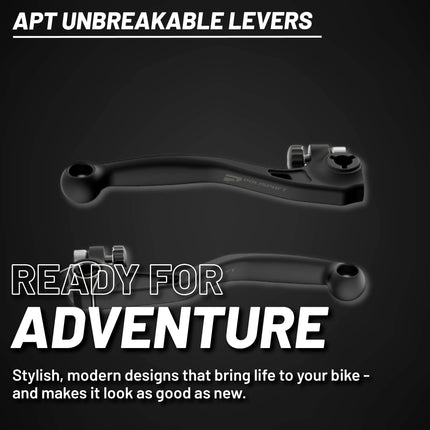 Polisport  APT Unbreakable Levers Kit - Fits: Honda CRF 450RX (2021-2025) Motocross (MX/Enduro) Brake/Clutch Levers, Durable Composite, OEM Shape, Easy Install, Black