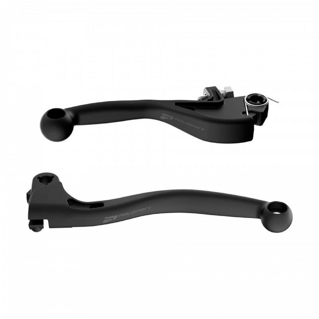 Polisport  APT Unbreakable Levers Kit - Fits: Yamaha YZ/YZ-F (2009-2025) Motocross (MX/Enduro) Brake/Clutch Levers, Durable Composite, OEM Shape, Easy Install, Black