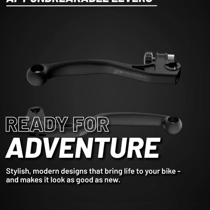 Polisport  APT Unbreakable Levers Kit - Fits: Beta RR 125/250/300 2T, RR 350/390/430/480 4T (2013-2024) Motocross (MX/Enduro) Brake/Clutch Levers, Durable Composite, OEM Shape, Easy Install Black