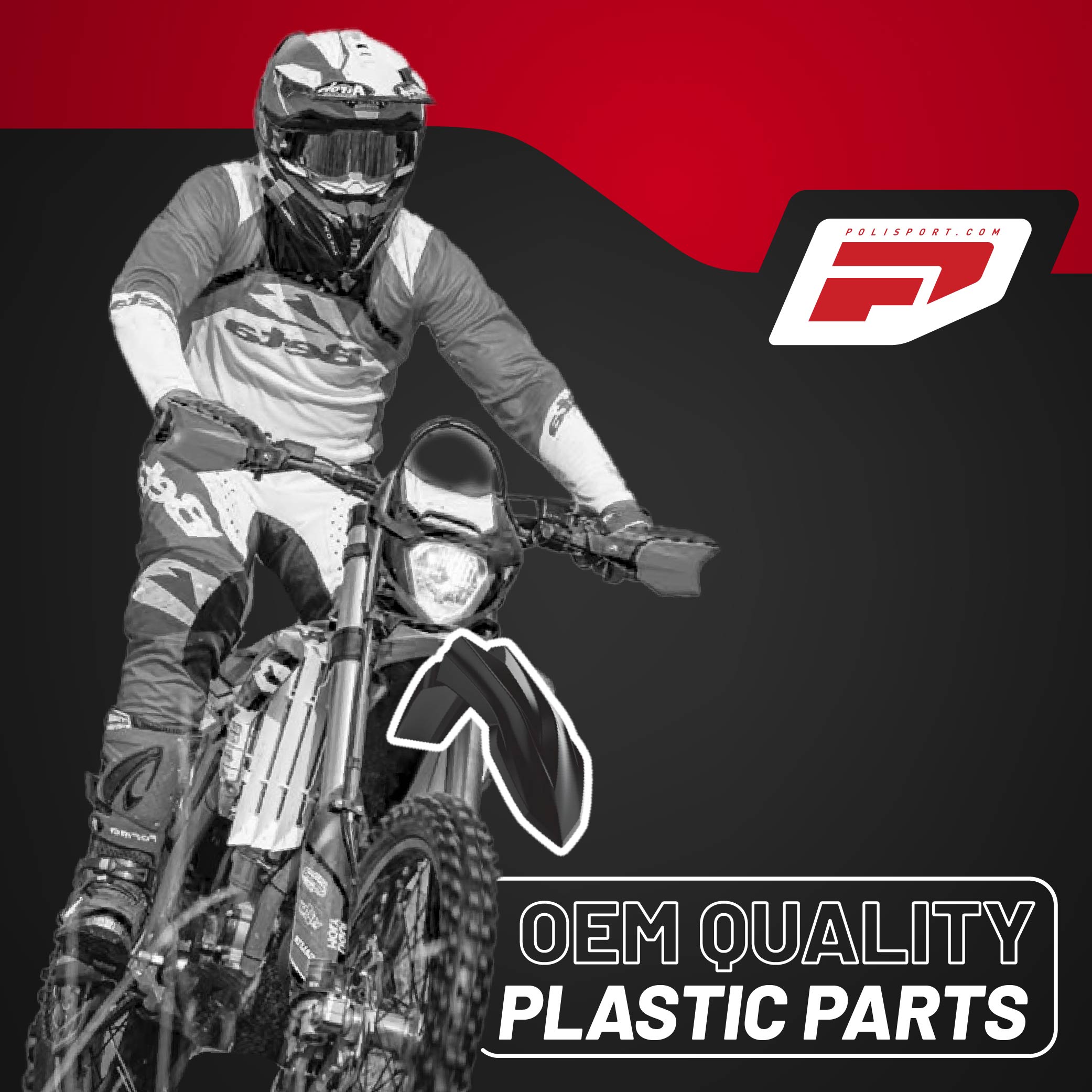 Polisport Motocross (MX) Replica Plastic Kit for Beta RR X-Pro (2025-26) Dirt Bike – OEM Quality, Durable, Flexible & Perfect Fit – Black