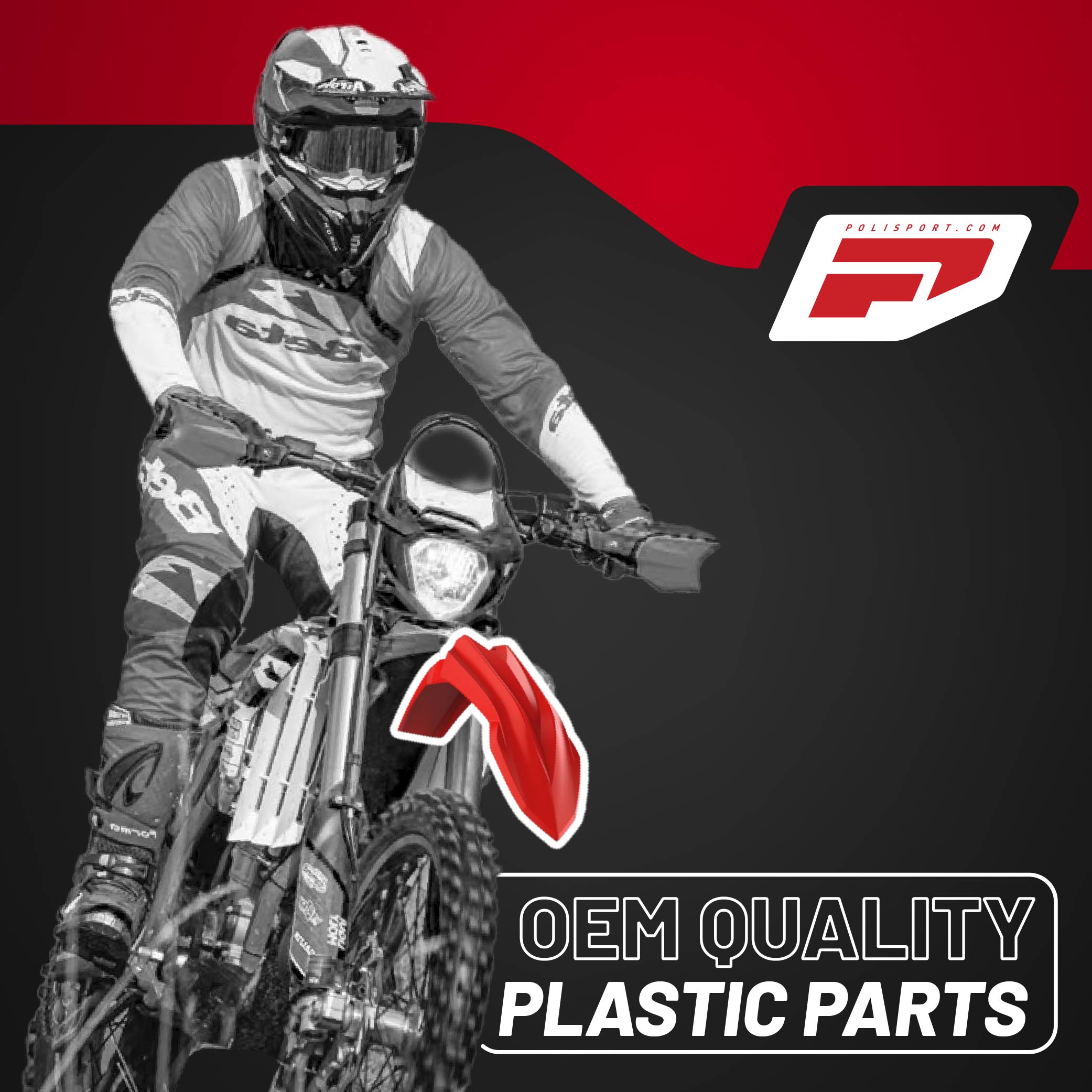 Polisport Motocross (MX) Replica Plastic Kit for Beta RR X-Pro (2025-26) Dirt Bike – OEM Quality, Durable, Flexible & Perfect Fit – Red