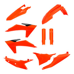 Polisport Motocross (MX) Replica Plastic Kit for KTM EXC/XCF/XCW/XW-F (2024-25) Dirt Bike – OEM Quality, Durable, Flexible & Perfect Fit – Orange/Black