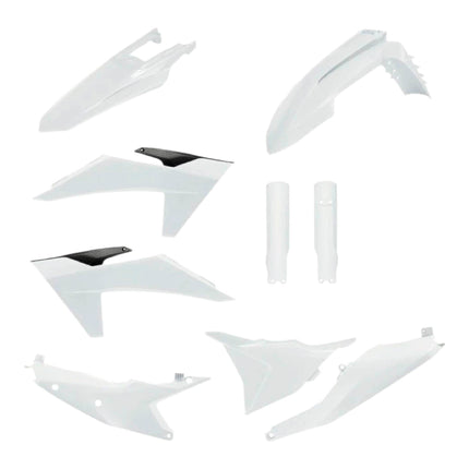 Polisport Motocross (MX) Replica Plastic Kit for KTM EXC/EXC (2024-25) Dirt Bike – OEM Quality, Durable, Flexible & Perfect Fit – White