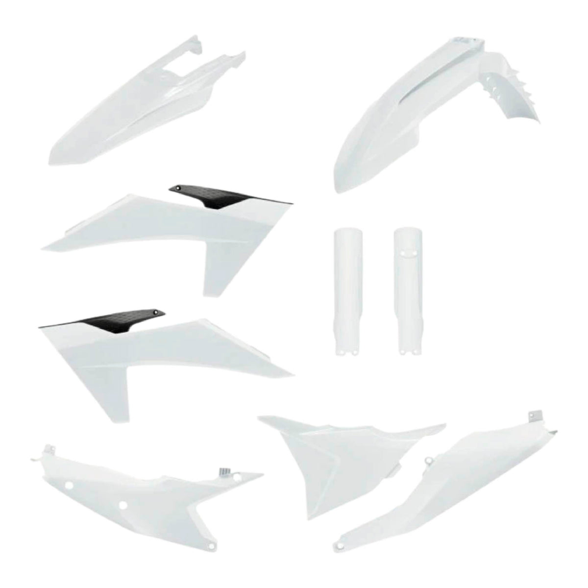 Polisport Motocross (MX) Replica Plastic Kit for KTM EXC/EXC (2024-25) Dirt Bike – OEM Quality, Durable, Flexible & Perfect Fit – White