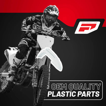Polisport Motocross (MX) Replica Plastic Kit for KTM EXC/EXC (2024-25) Dirt Bike – OEM Quality, Durable, Flexible & Perfect Fit – White