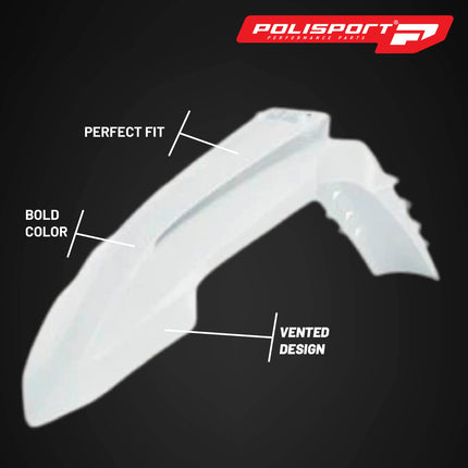 Polisport Motocross (MX) Replica Plastic Kit for KTM EXC/EXC (2024-25) Dirt Bike – OEM Quality, Durable, Flexible & Perfect Fit – White