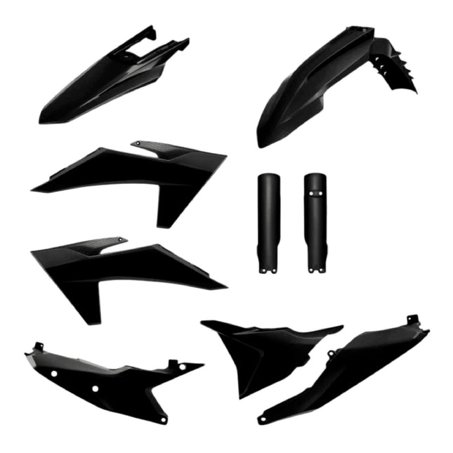 Polisport Motocross (MX) Replica Plastic Kit for KTM EXC/XC-W (2024) Dirt Bike – OEM Quality, Durable, Flexible & Perfect Fit – Black